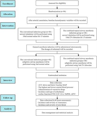 The effect of topical airway anesthesia on hemodynamic profiles during the induction period in patients undergoing cardiac surgery: Study protocol for a randomized controlled trial